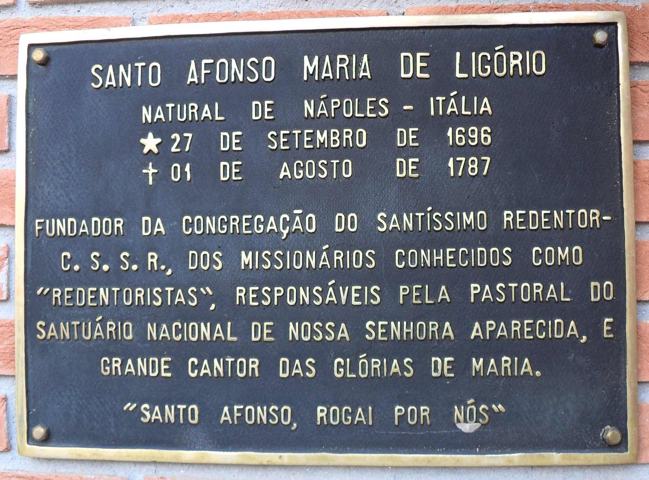 Placa de Bronze Fundido